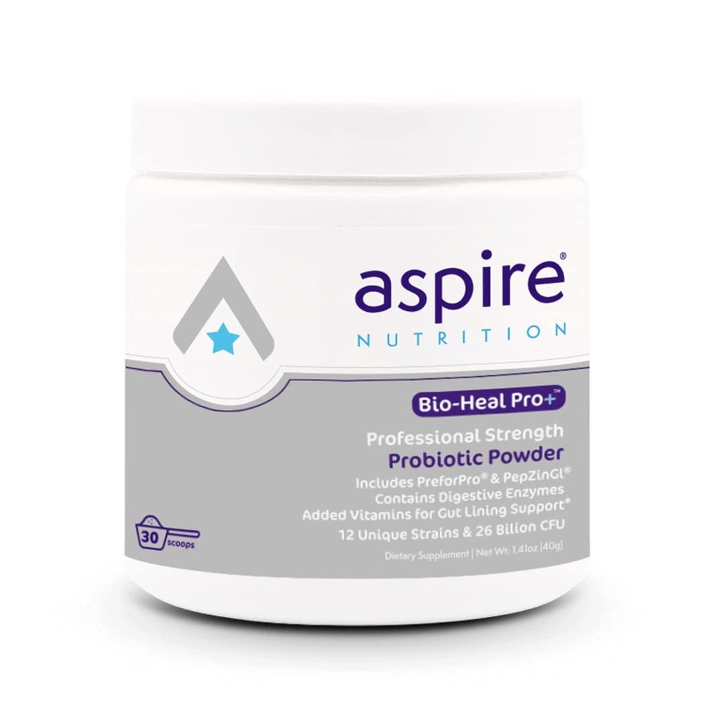 Aspire营养生物-Heal Pro+6-in-1 Probiotic 粉末补充剂 - 妇女、男子和儿童日常Probiotic 公式 - 30天供应量