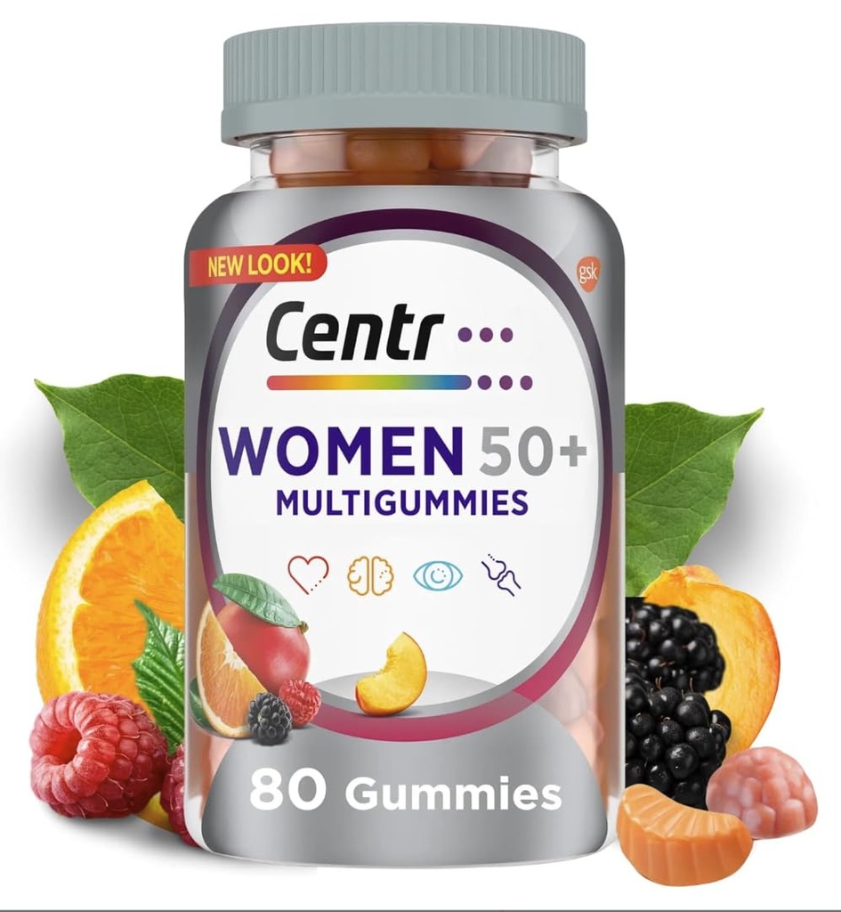 Multigummies Supplements, Gummy Vitamins for Women Silver 50 Plus Multivitamin, with Vitamin D, B6 & B12, Vitamins and Supplements, Gummies Fruit Flavor, 80 Count Gummies (Women 50+, 80ct) (80)