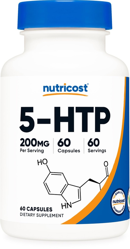 营养成本 5-HTP 200mg, 60 蔬菜卡普尔(5-Hydroxytryptophan) - 非 GMO & Gluten Free