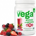 Vega蛋白质和绿素蛋白粉,Berry - 20g 植物基蛋白质+ Veggies, Vegan,非转基因生物, Pea protein for Men and Men, 1.2 lbs (包装 May Vary)