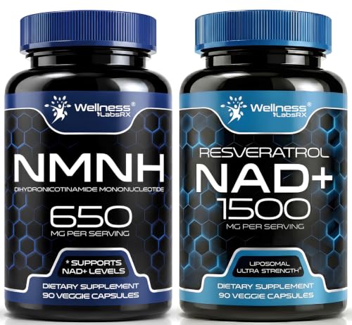 WELLNESS LABSRX NMNH and Liposomal NAD+ Capsules Bundle, 2 Piece Set