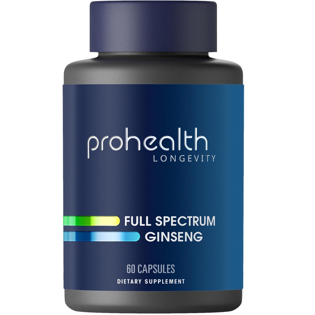 ProHealth Full Spectrum Ginseng | Triple Lab Tested | 1000 mg, 60 Capsules