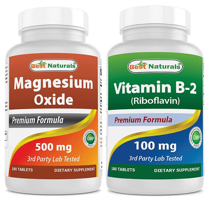 Magnesium Oxide 500 mg & B2 (Riboflavin) 100 mg