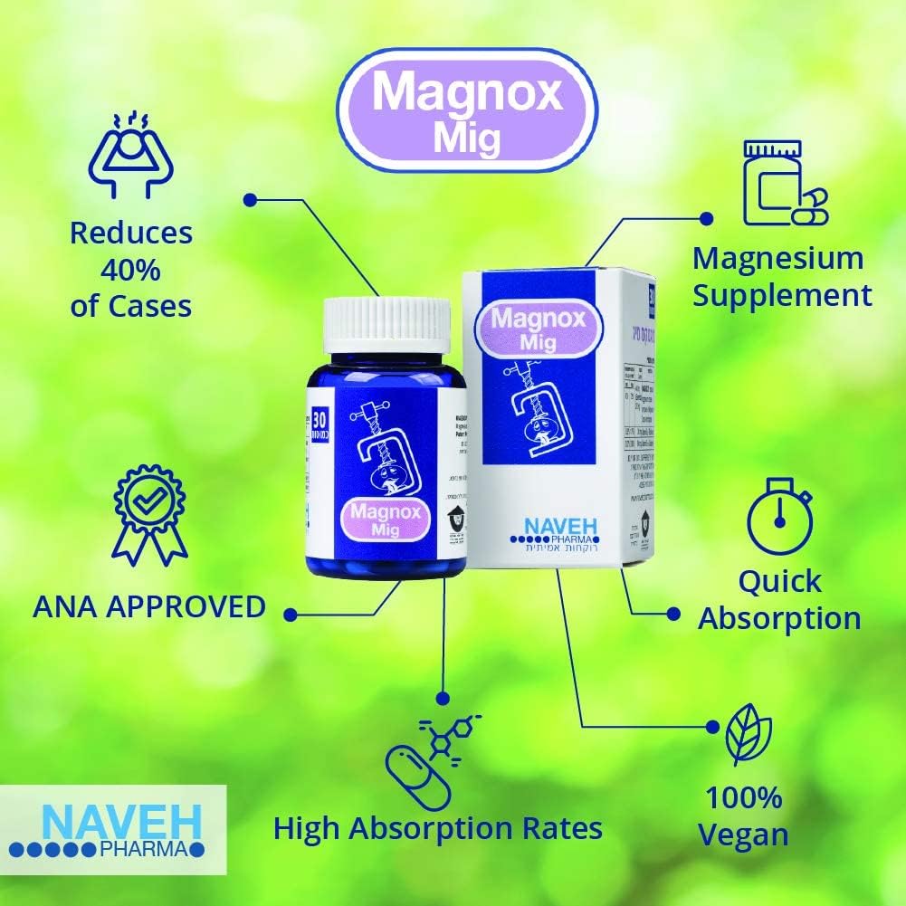 MAGNOX Mig 镁补充药片(30),用于米格雷恩头痛-Due to Magnesium Delicency, 作者:Naveh Pharma