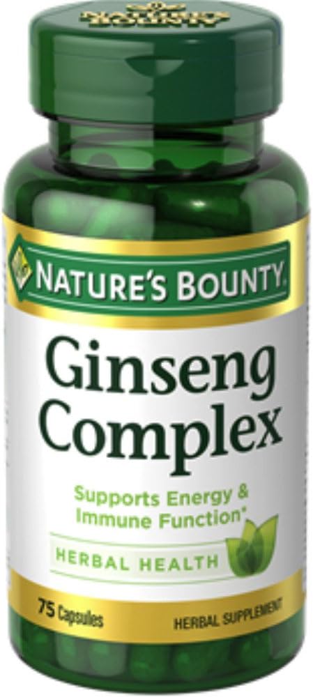 自然丰盛 Ginseng 复合草药 健康 Capsules 75 ea (pack of 5)