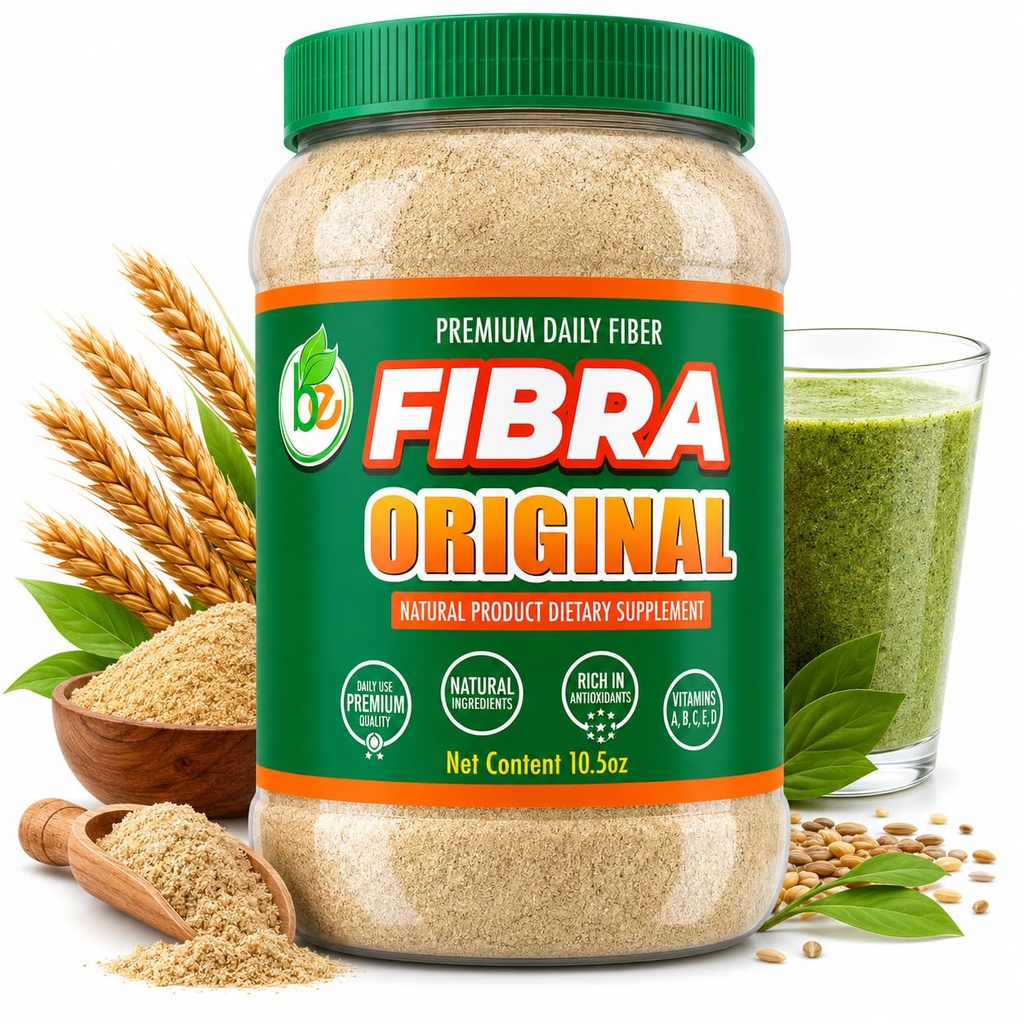 Daily Fiber Powder – 10.58 oz (300g) – 100% Natural Plant-Based Soluble & Insoluble Fiber Blend – Easy Mix Powder for Drinks, Smoothies & Baking – Non-GMO, Vegan, Additive-Free –Fibra original by BEXPERTSUSA