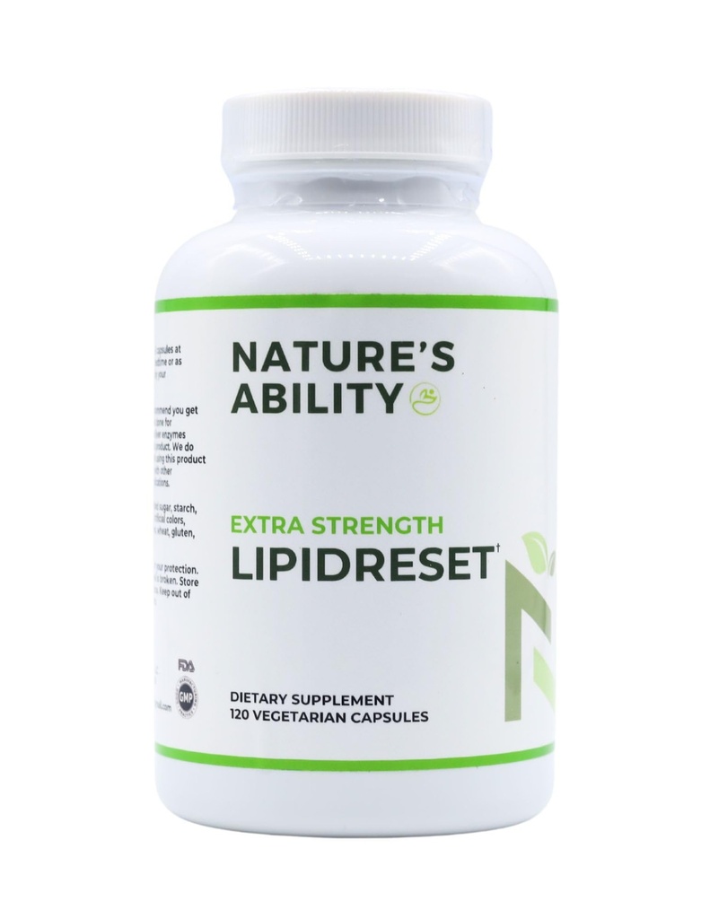 NATURE'S ABILITY LipidReset Heart Support Supplement - Advanced Cardiovascular & CoQ10 Cellular Energy Blend with Red Yeast Rice & Policosanol - 120 Veggie Capsules