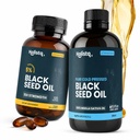Cold Pressed Black Seed Oil + 5% TQ Black Seed Oil Capsules Bundle for Maximum Immunity | Antioxidants with Omega 3-6-9 for Hair, Skin, Nails, Joints & Digestive Support
