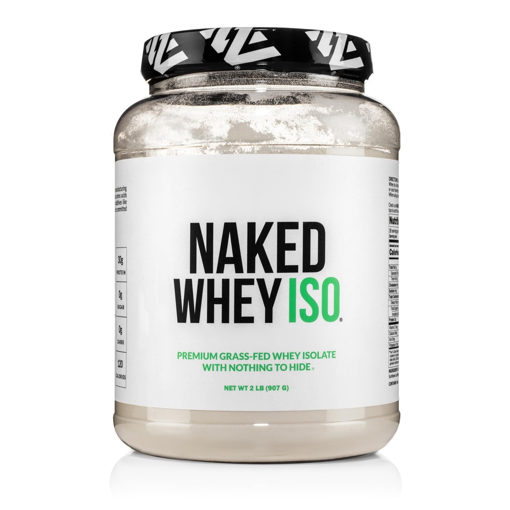 NAKED WHEY 孤立蛋白 - 仅2种成份,30g 草质蛋白,零碳,无味,未定型,非GMO,无豆,无糖,无防腐剂 - 28种