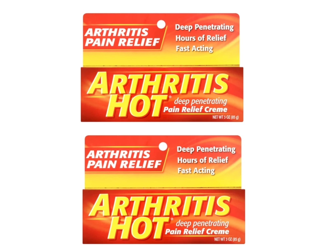 Arthritis Hot Pain Relief Creme 3 oz (Pack of 2)