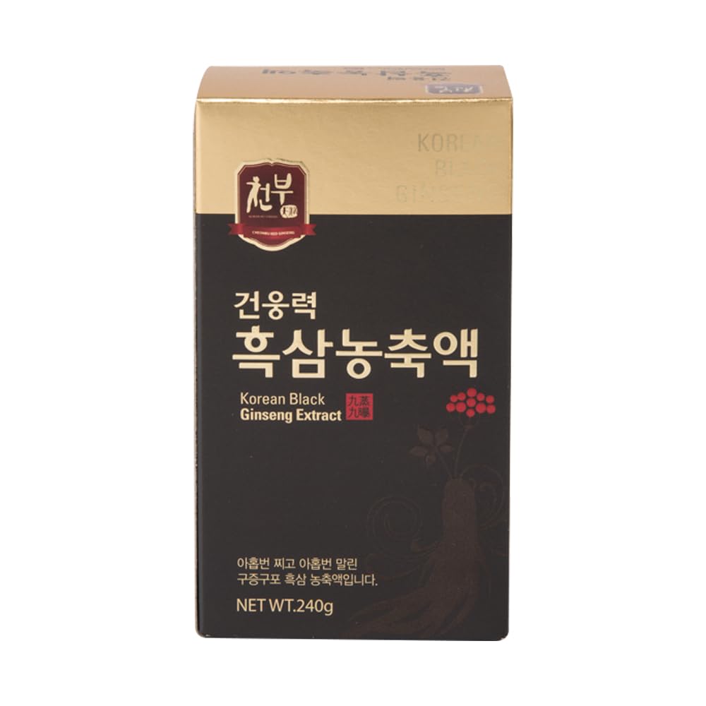 CHEONBU Korean Black Ginseng Extract (8.47oz) – Liquid Concentrate Made from Korean Black Ginseng