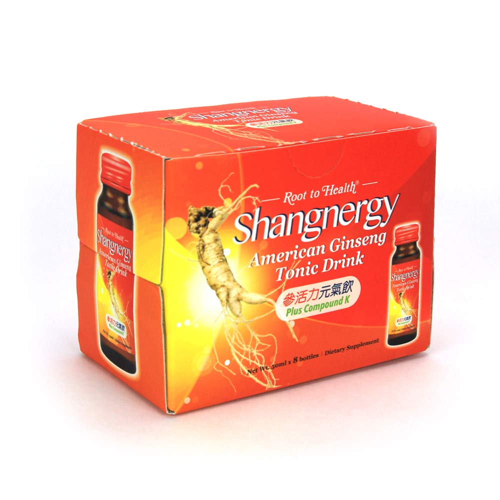 Hsu's Ginseng SKU 1080 | Shangnergy American Ginseng Tonic Drink | 许氏花旗参參活力元氣飲 | 50 ml x 8, 許氏參活力元氣飲