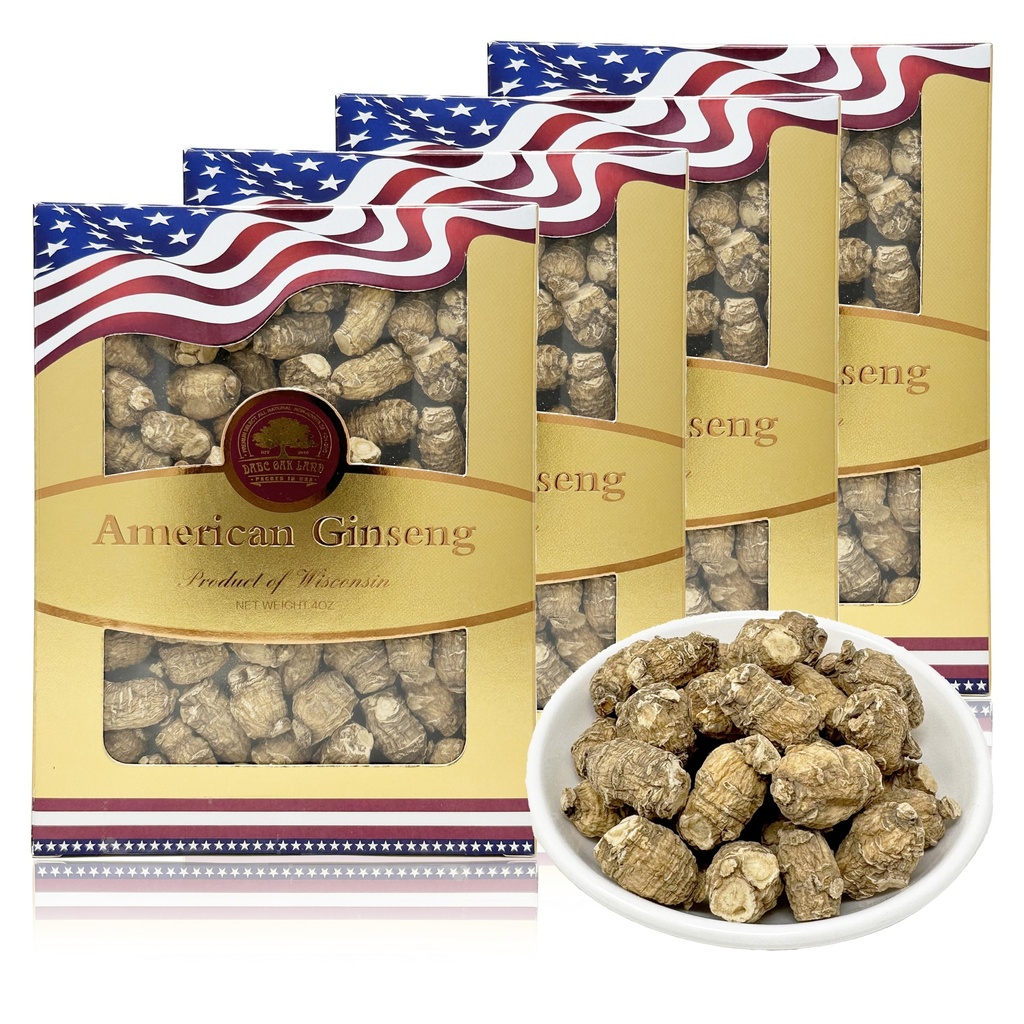 DOL Hand Selected Cultivated Wisconsin American Ginseng Pearl Ginseng 花旗参/西洋参 精选珍珠参 - in Box Small 4oz/Box*4