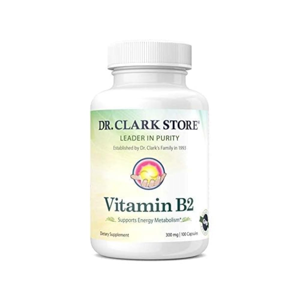 Clark Vitamin B2博士 补编,300mg,100 Gelatin Capsules