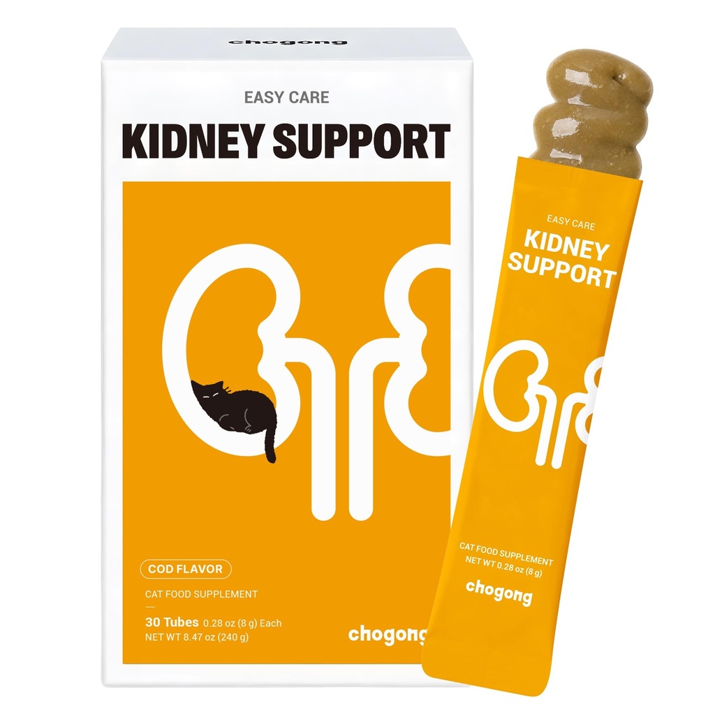 Kidney Support for Senior Cats, Lickable Kidney Health & Vitality, 30 Tubes