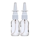 Clear Glass 1 oz with Nasal Sprayer - EMPTY, Refillable, Travel Size, Quality Glass! (2 Pack)