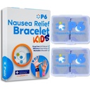 P6 Motion Sickness Bands for Kids Children’s Wristbands for Anti Nausea Sea Cruise Travel Car Sickness All-Natural Non Drowsy Relief Acupressure Treatment (2 Pack Grey, Grey)