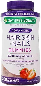 (原始内容存档于2018-09-21). Nature's Bounty Hair, Skin & Nails Rapid Gummys, Argan-Infeded Vitamin Supplement with Biotin, Supports Hair, Skin, and Nail Health for Women, 230 Count.