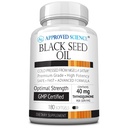 Approved Science Black Seed Oil - Cold Pressed Nigella Sativa - Boost Immunity, Respiratory, Cognitive, and Digestive Health - 2% Thymoquinone - 1 Bottle - 180 Softgels - Made in The USA