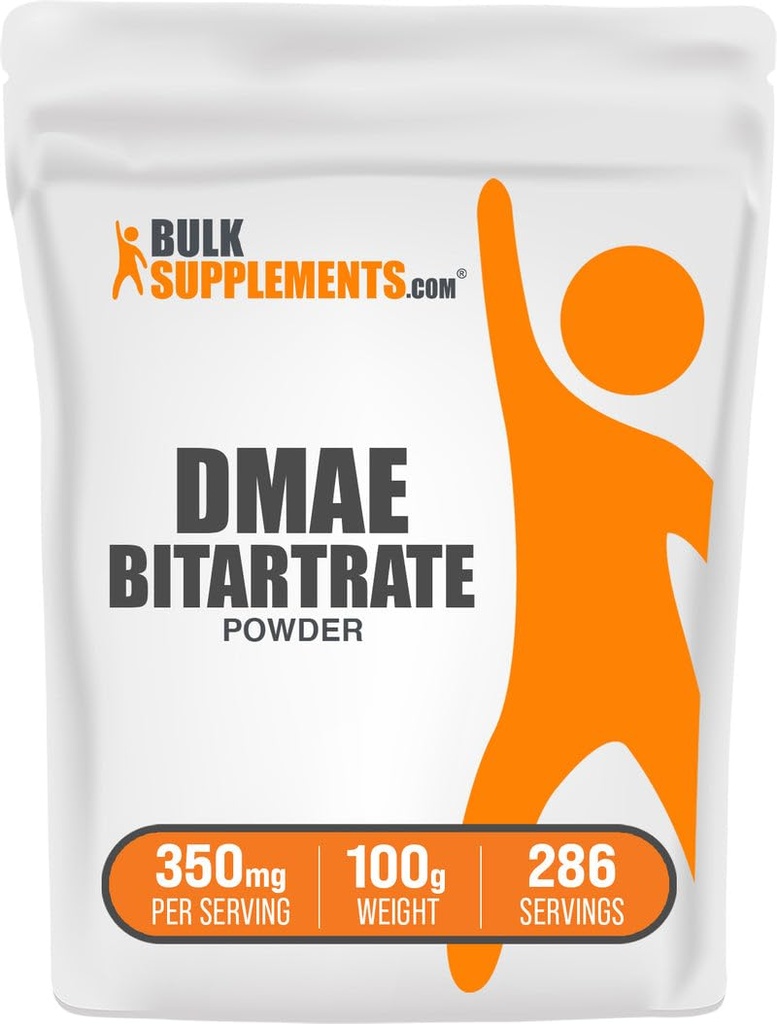 Bulk Assupports.com DMAE 比塔特酸粉 - 二甲基氨基乙醇比塔特酸,DMAE Assuppose - 不受欢迎的和Gluten Free,每服350mg,100g(3.5 oz)(包1)