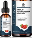 iMATCHME Shilajit 液滴与 Ashwagandha 用于增强能源和免疫支持, Shilajit 用于男性能源促进器, 无糖,草莓火焰, 2 Fl Ozl