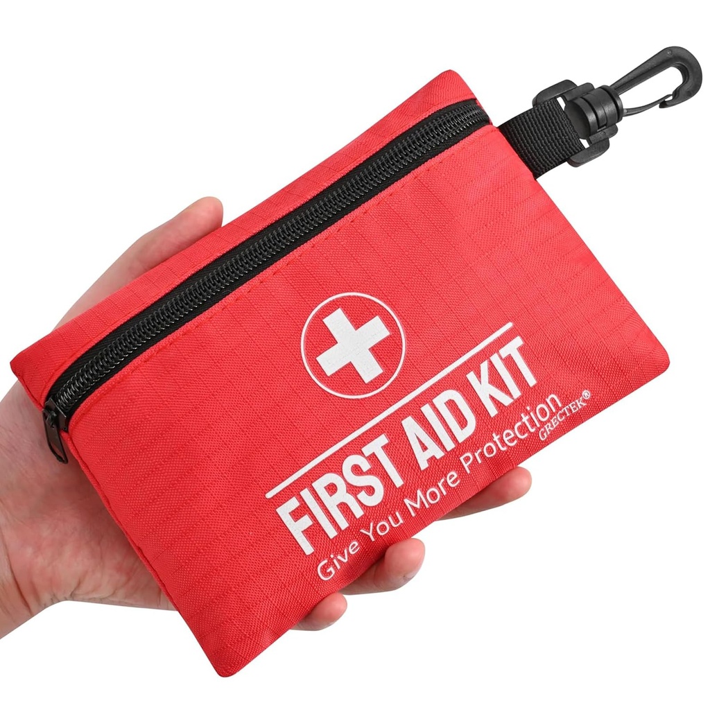 101 Piece First Aid Kit - Camping Essentials, Hiking, Home Essentials, Car Emergency Kit, Hiking Gear, Mini First Aid Kit Travel, Car Essentials, Survival Stuff