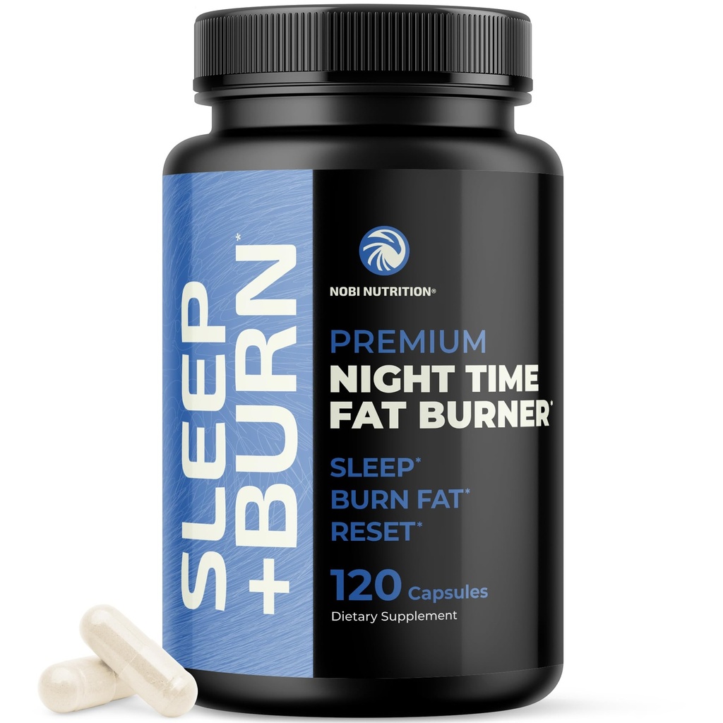 夜间肥胖燃烧器(Night Time Fat Burner to Shred While You Sleep) 贝利肥胖燃烧器(Belly Fat Burner),碳化物阻塞器(Carb blocker)和体重损失支持补充剂(Chow Losse Wight),支持代谢药和失眠药(Fall Asleep) 120 夜间饮食药丸