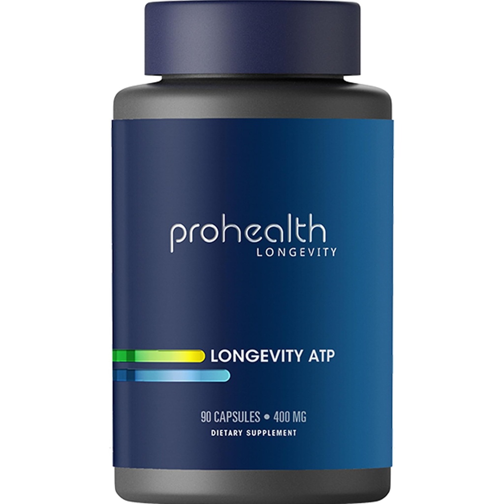 ProHealth Longevity ATP - 400 mg X 90 功用,峰值ATP专利纯ATP 维持细胞能量,肌肉强度,以及认知功能,支持心脏健康和元素效率