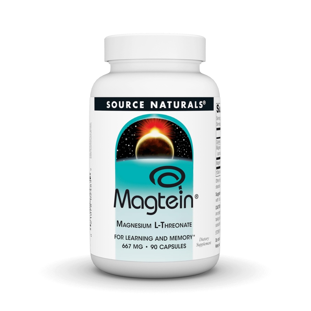 来源: Naturals Magtein Magnesium L-Threonate 667mg 支持焦点,Mood,健康记忆,认知函数,睡眠* - 90 Capsules