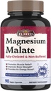 Magnesium Malate Capsules, Magnesium Supplements, Chelated, High Absorption & Bioavailability, Mineral for Men, Women & Kids, Energy Production & Muscle Recovery, 90 Vegan Caps