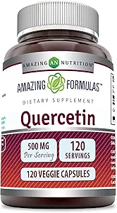 奇异公式 Quercetin 500mg 120 Veggie Capsules 补编 - 非 GMO - Gluten 免费 - 支持整体健康和福祉