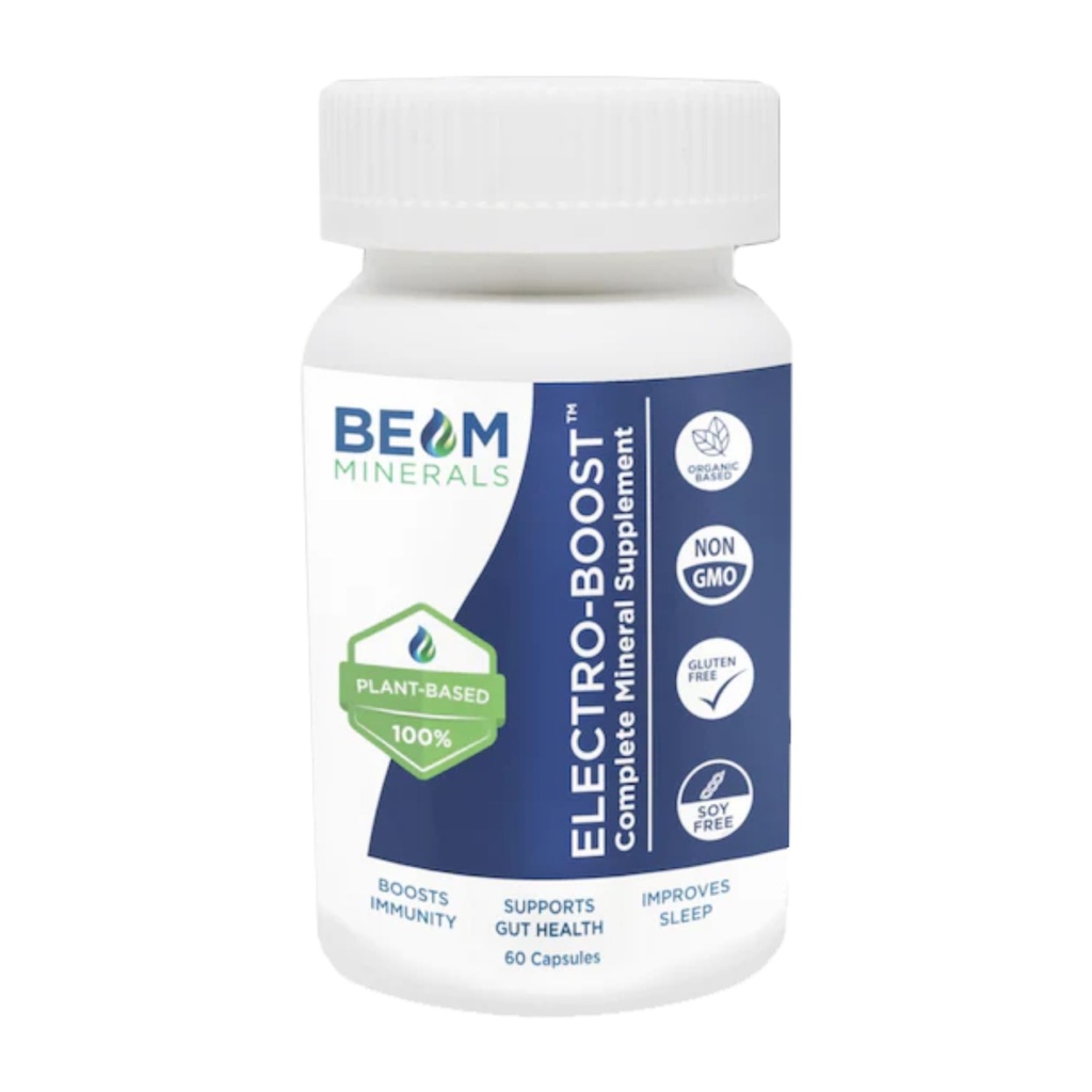 Beam Minerals 完成多矿坑盖 + 电子波斯特厂基电解质和微量营养素,供男女使用 + 帮助促进豁免,支持古特保健和改善睡眠 60个盖