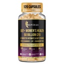Women's Probiotic 50 Billion CFU | Vaginal, Urinary Microbiome & Gut Health Support | 6 Strains Probiotic for Women with D-Mannose + Cranberry + LNT Prebiotic | 120 Capsules (60-Days)