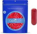 Capsuline 大小 0 - 彩红色空格莱汀 Capsules - 500 计数 - 空格皮尔 Capsules - DIY 纯波维纳 Pill Capsule 填充 - 空格 - 科舍尔和哈拉尔认证