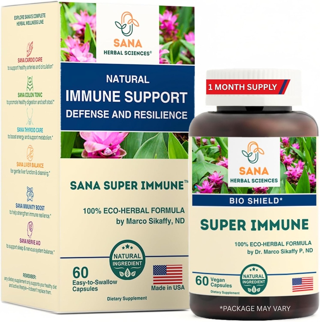Super Immune – Echinacea Goldenseal Rose HIPS & Vitamin C C Capsules for Immune Support and Defense – 60 Capsules – Marco Sikaffy – Sana Herbal Sc博士的作品 – 超级偶像 – 超级偶像 – 黄金赛玫瑰 HIPS & 维他命 C C Capsulles for Immun Supension and Defense – 60 Capsules – 由马尔科·西卡菲 – 萨娜·赫巴尔·斯克博士著