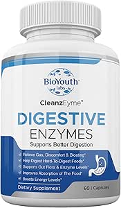 Labs Natural Digestive Enzymes & Probiotic Supplement for adversion, 60 Capsules - 消化酶的营养综合剂与优异性 Probiotage 用于消化和消化健康.