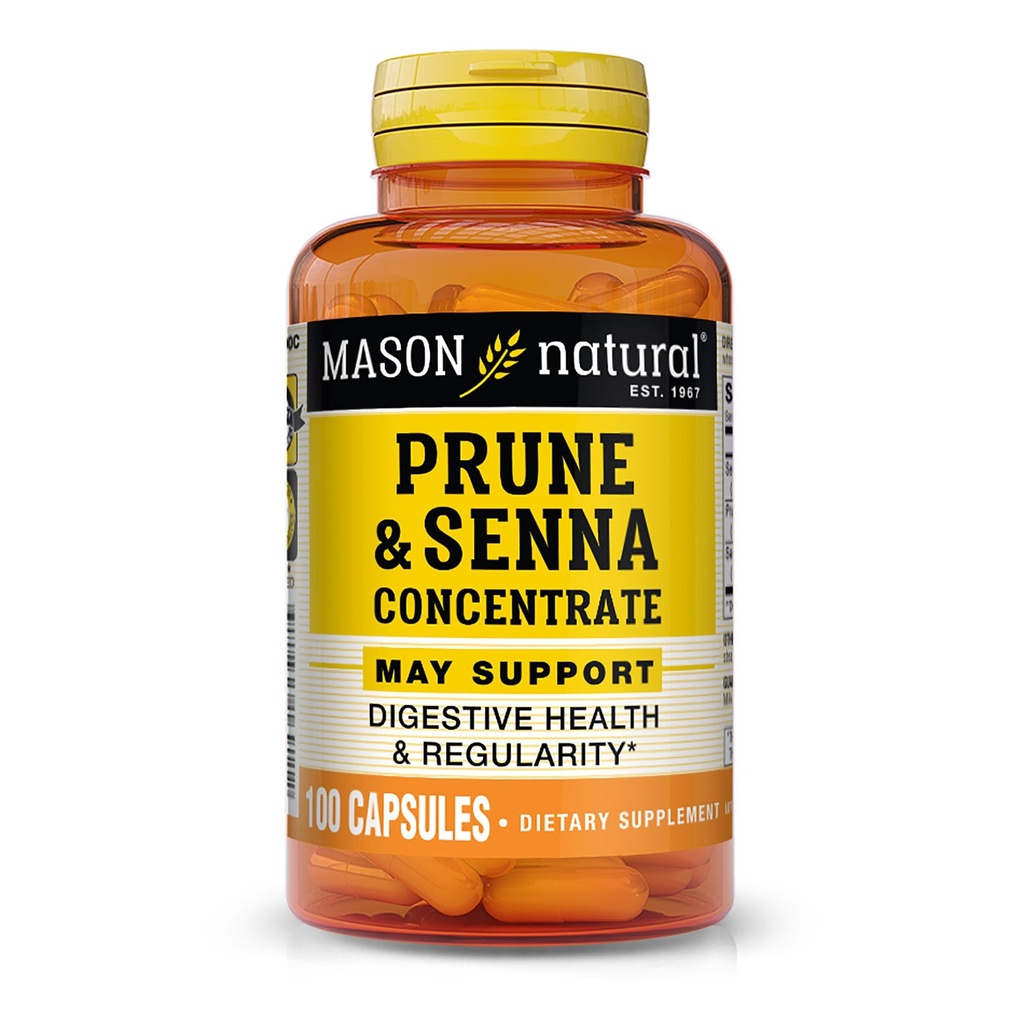 MASON NATURAL Prune SENA 聚焦、天然蔬菜常态性与支持Bowel和消化功能,100 Capsules