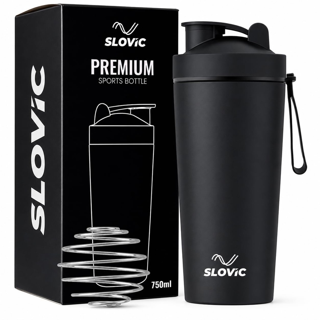 SLOVIC Stainless Steel Shaker for Gym [750 ML] | Protein Shaker Bottle