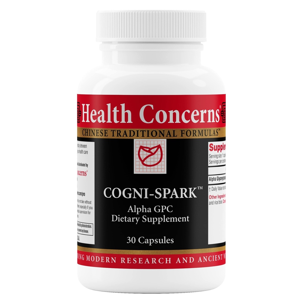 健康关注 认知-Spark – 脑支持记忆,焦点和精神清晰度 – Alpha-GPC Choline 补充认知,Nerve 函数和长寿 – 认知健康公式 – 30 Capsules