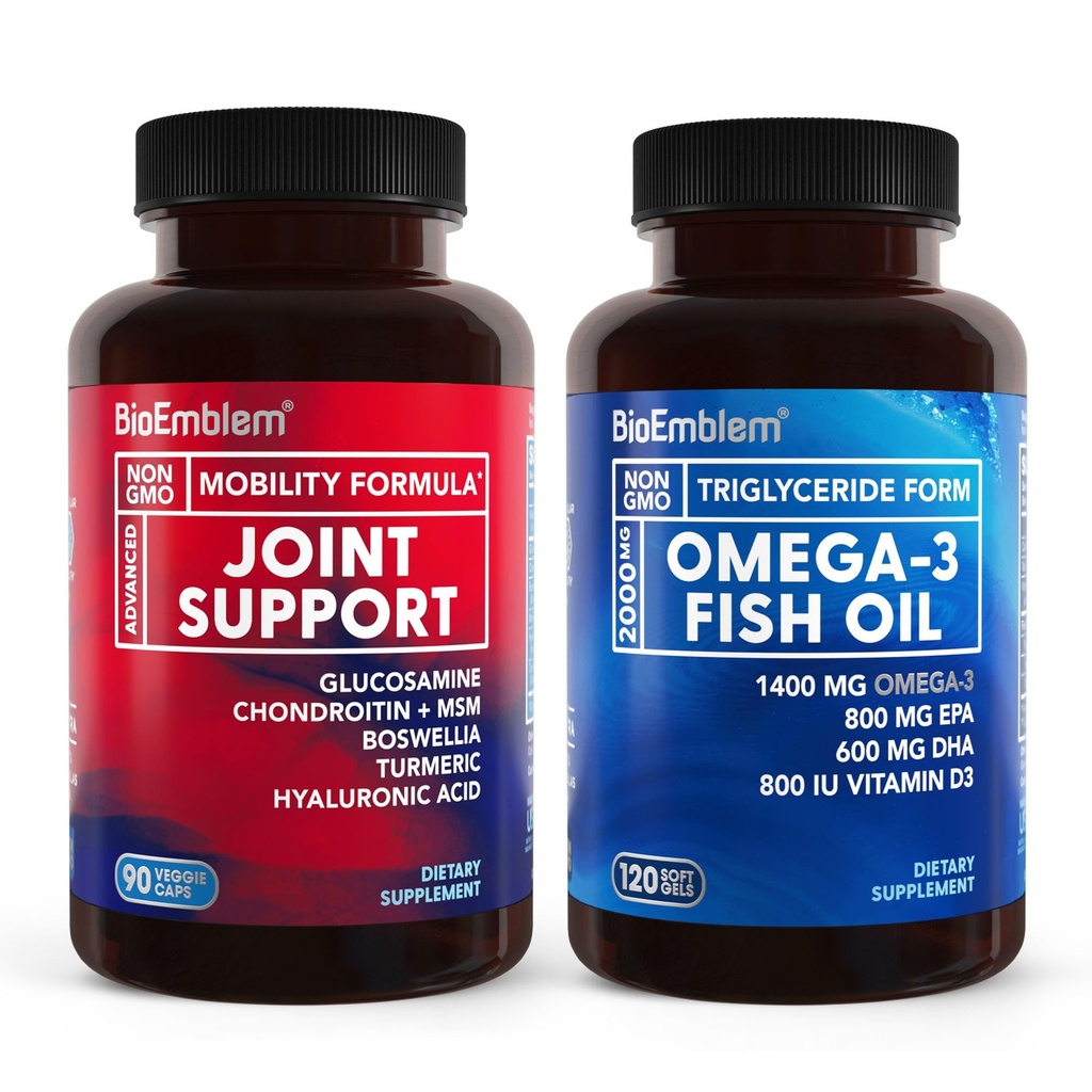 BioEmblem Omega-3 鱼油2000mg和联合支助