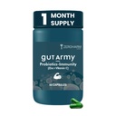 ZEROHARM Gut Army Probiotics & Prebiotics | Psyllium Husk, Lactobacillus Acidophilus, Vitamin C & Zinc | Immunity and Gut Health Supplement | Promotes Natural Gut Health & Digestion | 60 Veg Capsules