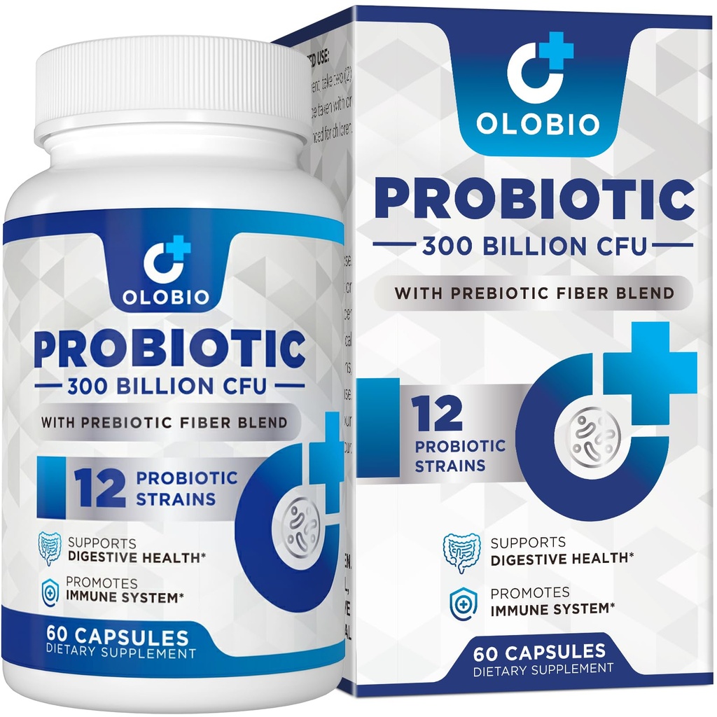 300亿CFU Probiotic,12条草条,有3种有机预生,男女共生,每日增购,Imune,Gut & Bloating Health,Serf Stable, Vegan, 60 Counts