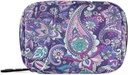 Paisley 花紫药盒 7日药盒 包装旅行药盒组织者 包装Zipper 便携式周刊 维他命补充器的案例压缩大小