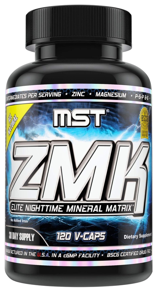 MST ZMK(Zinc & Magnesium as Krebs Chelates (as Citrate, Fumarate, Malate, Succinate, Alpha-Keto-Glutarate)) 原产地为克里布斯雪兰莪州. 与矿物支持混合和追踪矿物。 支持 ATP,睡眠,肌肉恢复,120 V Caps