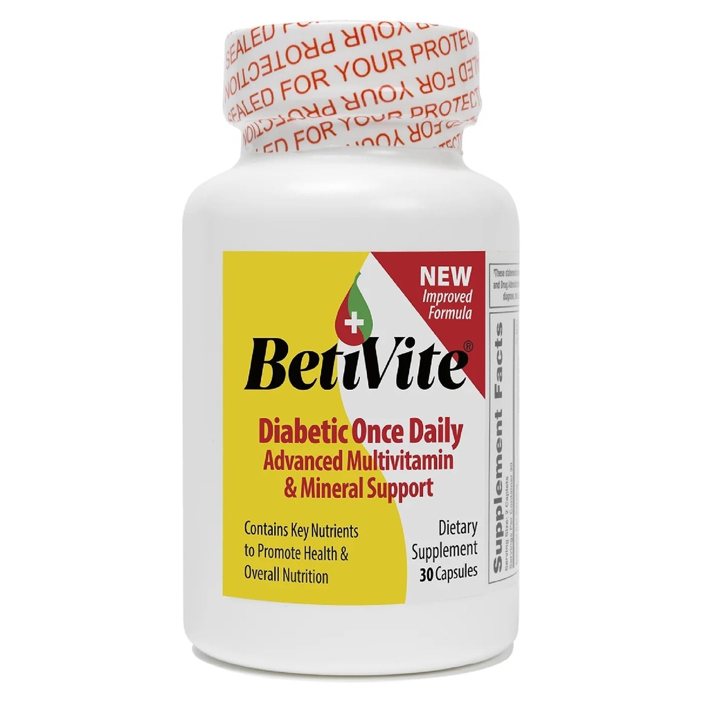 BetiVite多维生素支持健康神经功能和眼部健康,包含ALA、Lycopene和Lutein,促进整体健康,30天供应