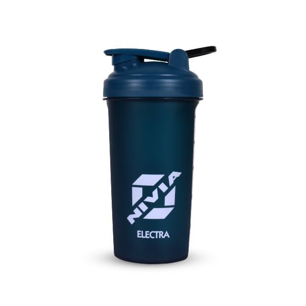 Nivia Electra Sports Shaker, BPA Free, Gym Workout, Running, BPA Free, Leakproof, Exercise Shaker - 700ML (Blue)