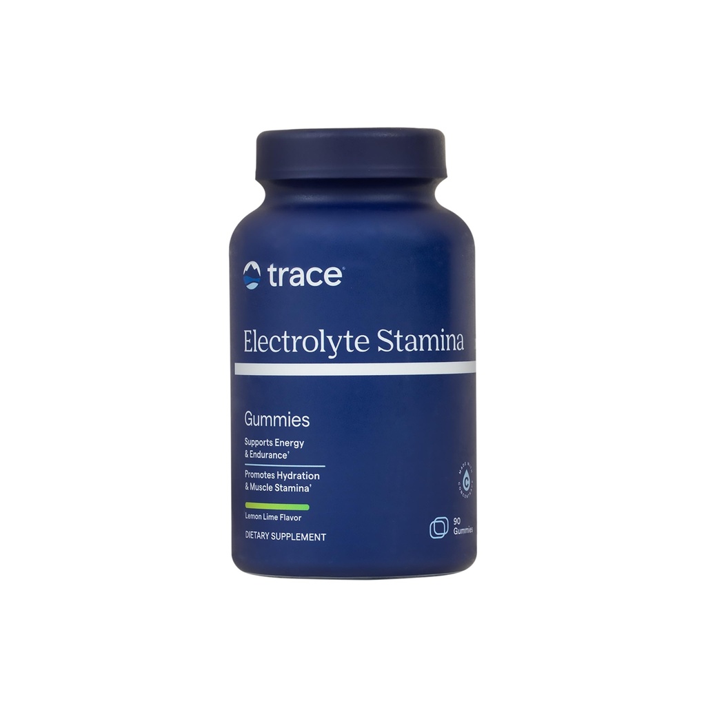 Trace Minerals Electrolyte Stamina Gummys - 支持水利的方便电解补品 - 支持优化能源 - 肌肉 Stamina - Vegan - Lemon Lime - 90 Counter (30名服务员)