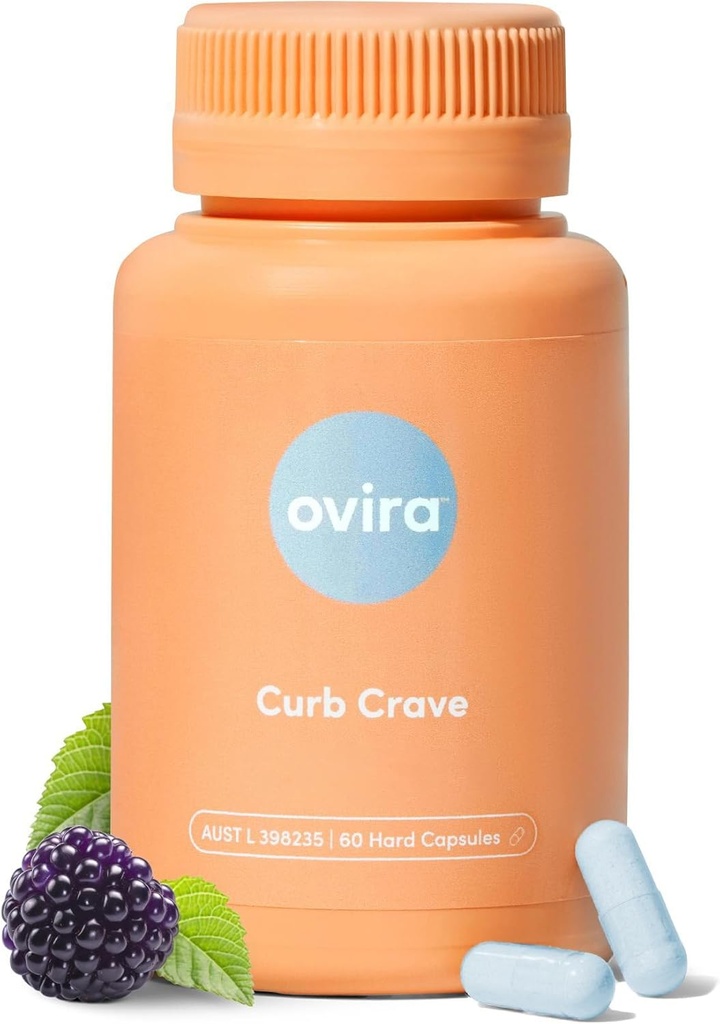 Ovira Curb Cravings Supposes - 包含CHRONOBLOCK,能量支持盖,男女营养补充,铬-100毫克