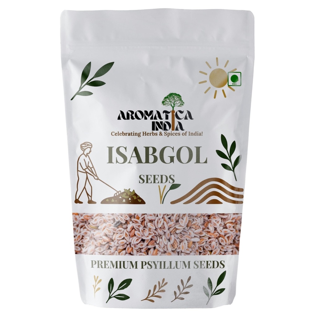 Aromatica India Organic Psyllium Seeds 1kg Isabgol Plantago Ovata Raw for Eating