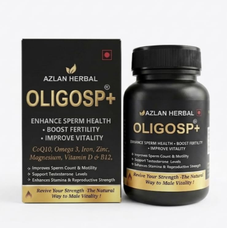 OLIGOSP+ Male Fertility Supplement, Improve sperm count and Motility, Enhance Sperm Health, Boost Fertility, Support Testosterone Levels with CoQ10, Omega 3, Iron, Zinc, Magnesium, FDA approved